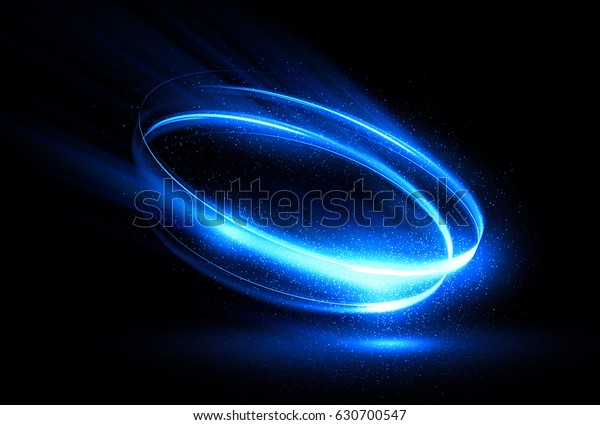 Glow Effect Ribbon Glint Abstract Rotational Stock Illustration 630700547