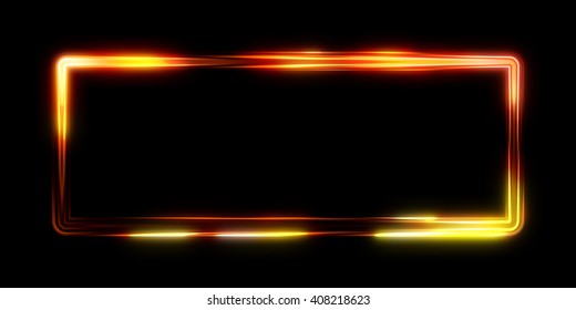 Glowing Frames On Transparent Background Square: vector de stock (libre ...