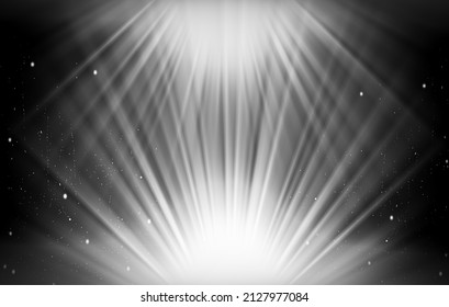 glow light star with space explosion effect 