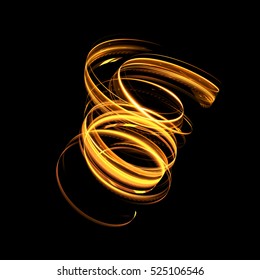 Glow swirl light effect. Circular lens flare. Abstract rotational lines. Power energy 
element. Luminous sci-fi. Shining neon lights cosmic abstract frame. Magic round frame. Swirl trail effect