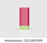 Glow Tinted Close Pink Blush Stick Lime Green Casing With Glossy Pink Cap For Cheeks 3D Illustration