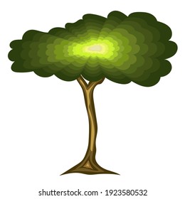 Glow from within a tree 
