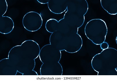 glowing abstract colored cells background