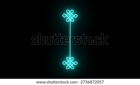 A glowing abstract design with interconnected geometric patterns against a dark background illustration