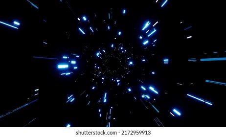 Glowing Blue Light Digital Data Particles Overlay