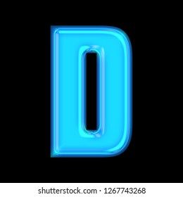 Glowing Blue Shiny Glass Letter D Stock Illustration 1267743268 ...