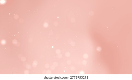 Glowing bokeh lights create a mesmerizing display in a dark space with a soft pink hue and abstract patterns.	