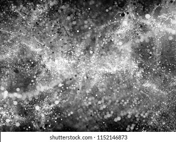 Glowing bubbles, computer generated abstract background, 3D rendering