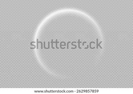 Glowing circular background. Light circle white swirl. Curved white line light effect. Glowing white speed circle