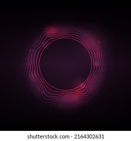 Glowing Dark Red Vibration Circle Illustration Stock Illustration ...