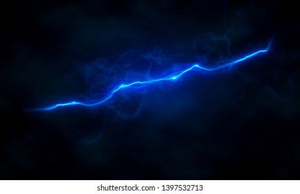 Glowing Electrical Discharge On Dark Background