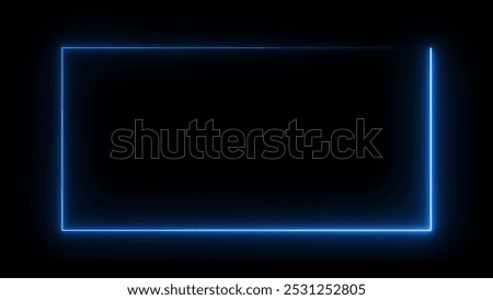 Glowing frames sign collection for web design, app, game and interface. Neon rectangle picture frame