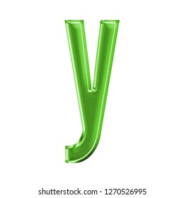 Glowing Green Letter Y Lowercase 3d Stock Illustration 1270526995 ...