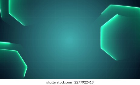 Glowing Hexagon 2D Technology Background: A Futuristic and Eye-catching Display of Innovation and Progress in Digital Design