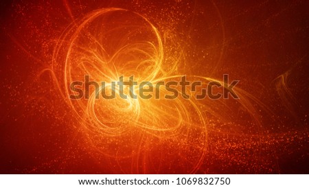 Glowing light source background, futuristic science wallpaper, digital art