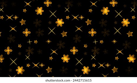 Glowing looping neon effect background, black background.