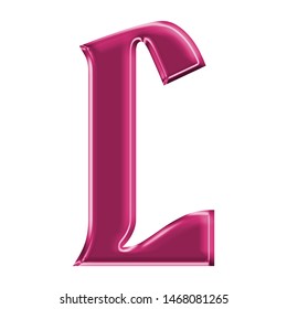 Glowing Metallic Pink Letter L 3d Stock Illustration 1468081265 ...