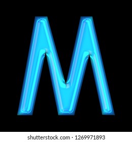 Letter M Chrome Blue Sunset Alphabet Stock Illustration 113277724 ...