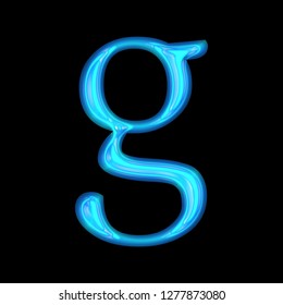 Glowing Neon Blue Glass Letter G Stock Illustration 1277873080 ...