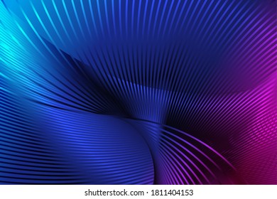 Glowing Neon Gradient Lines, Poster Background With A Sense Of Technology.