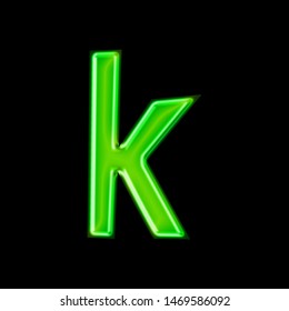 Glowing Neon Green Glass Letter K Stock Illustration 1469586092 ...