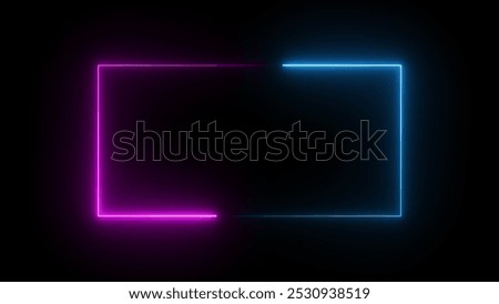 Glowing neon light loading bar illustration.