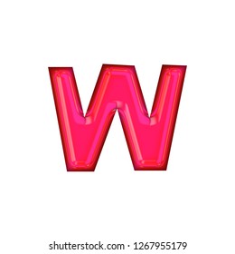 Glowing Neon Pink Letter W Lowercase Stock Illustration 1267955179 ...