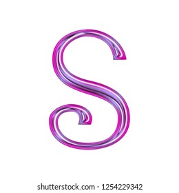 Colorful Purple Plastic Letter S 3d Stock Illustration 1262611159 ...
