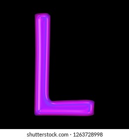 Glossy Holographic Alphabet Letter L Uppercase Stock Illustration ...