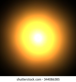 Glowing Orb, A Bright Orange Object 