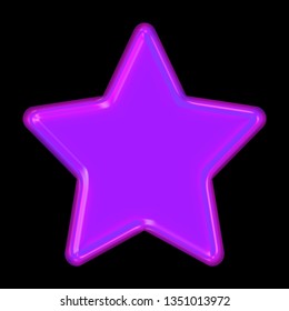 Glowing Purple Shiny Glass Rounded Star Stock Illustration 1351013972 ...