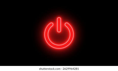 Glowing red neon power button symbol, power icon, technology - Powered by Shutterstock - Get 15% off with code: PIKWIZARD15