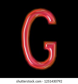 Letter G Chrome Night City Alphabet Stock Illustration 123828166