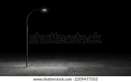 Similar – Image, Stock Photo Street light in dark night