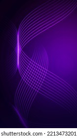 Glowing Verticle Modern Abstract Background Shapes Design. New Ultra Violet Purple Color Cover Design In Trendy Style