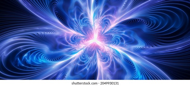 Glowing vibrant high energy antumatter, computer generated abstract background, 3D rendering