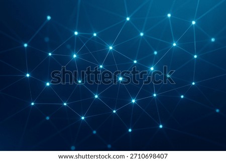 A glowing web of interconnected nodes forming a digital mesh structure. Ideal for AI networks, blockchain, IoT, and tech communication designs.