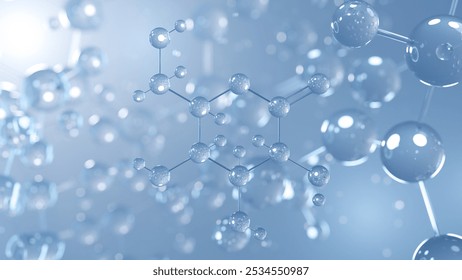 gluconolactone molecular structure 3d, e575, structural chemical formula view from a microscope