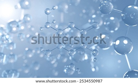 gluconolactone molecular structure 3d, e575, structural chemical formula view from a microscope