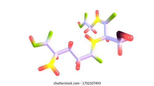 Glutathione Or GSH Is An Antioxidant In Plants, Animals, Fungi, And Some Bacteria And Archaea. 3d Illustration