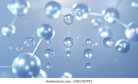 glycerol molecular structure 3d, flat model, glycerine, structural chemical formula view from a microscope
