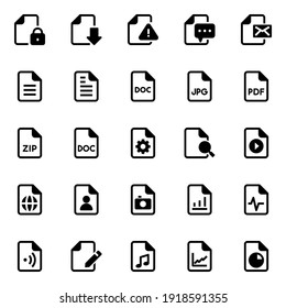 Glyph Icons For File And Folder.