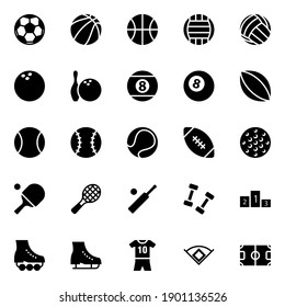 Glyph icons for sports game.