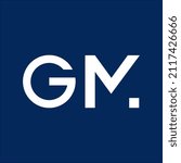 GM simple initial logo with high quality professional design that will be best for your company