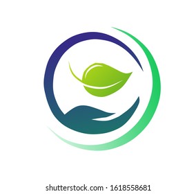 Green Hands Vector Collection Ecological Symbols Stock Vector (Royalty ...