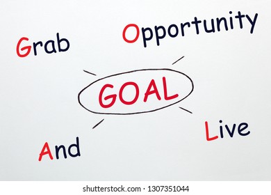Goal Acronym Grab Opportunity Live Drawing Stock Illustration 1307351044