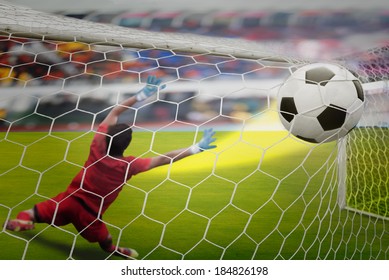 Goal highlight , shooting shot and Goalkeeper catches the ball - Powered by Shutterstock