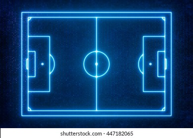 Goal Line Technology , Top view of soccer field or football field