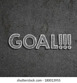 "Goal" written on a chalkboard