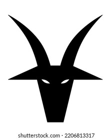 Goat Logo. Isolated Goat Head Silhouette.